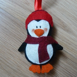 Filc pingvin karácsonyfadísz  -  - Meska.hu