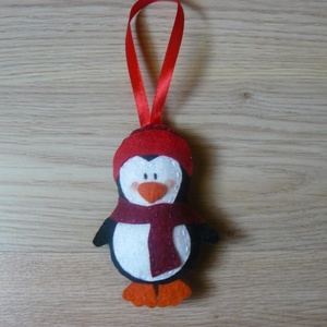 Filc pingvin karácsonyfadísz  -  - Meska.hu