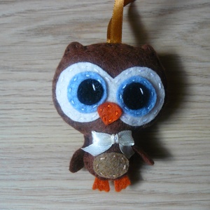 Filc bagoly karácsonyfadísz  -  - Meska.hu