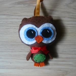 Filc bagoly karácsonyfadísz  -  - Meska.hu