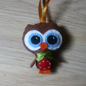 Filc bagoly karácsonyfadísz  -  - Meska.hu