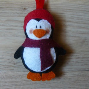 Filc pingvin karácsonyfadísz (simondorka részére) -  - Meska.hu