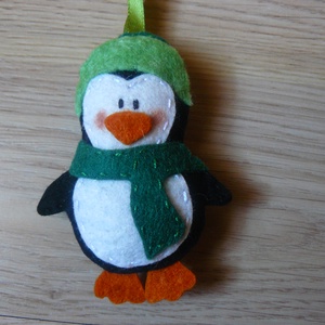 Filc pingvin karácsonyfadísz (simondorka részére) -  - Meska.hu