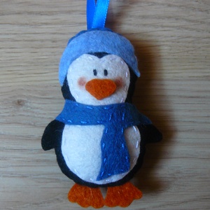 Filc pingvin karácsonyfadísz (simondorka részére) -  - Meska.hu