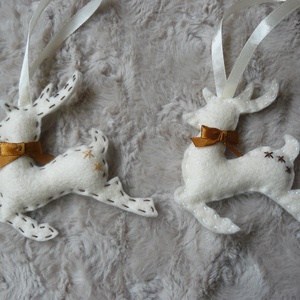 Filc szarvas függődísz - Meska.hu