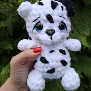 Horgolt plüss dalmata kutyus - Meska.hu