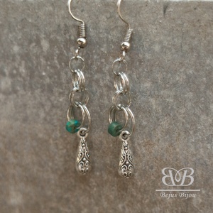 Minimalista csepp fülbevaló - ékszer - fülbevaló - lógó fülbevaló - Meska.hu