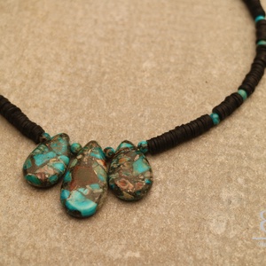 Kék kő nyaklánc - kicsi - Meska.hu