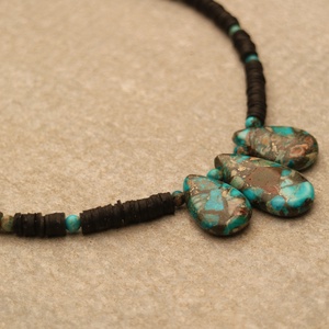 Kék kő nyaklánc - kicsi - ékszer - nyaklánc - statement nyaklánc - Meska.hu