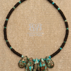 Kék kő nyaklánc - nagy - ékszer - nyaklánc - statement nyaklánc - Meska.hu