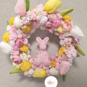 Sárga tulipános kopogtató  - Meska.hu