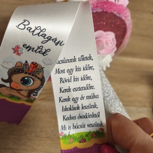 Rózsaszín macis ballagási örökcsokor  - otthon & életmód - dekoráció - virágdísz és tartó - csokor & virágdísz - Meska.hu