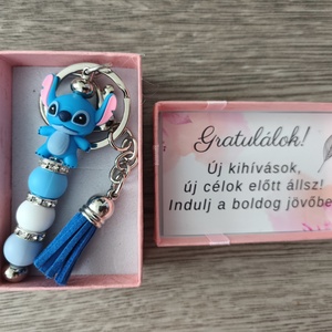 Kulcstartó - Stitches, sötétkék , Táska & Tok, Kulcstartó & Táskadísz, Kulcstartó, Ékszerkészítés, MESKA