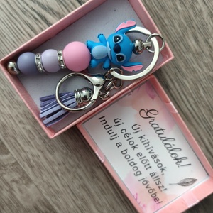 Ballagási Kulcstartó - Stitches lilás  - táska & tok - kulcstartó & táskadísz - kulcstartó - Meska.hu