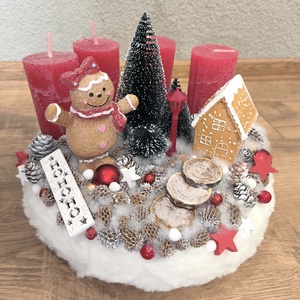 Mézikés adventi koszorú , Karácsony, Adventi díszek, Adventi koszorú, Mindenmás, MESKA