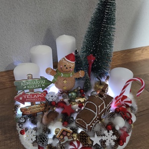 Mézis adventi koszorú  - Meska.hu