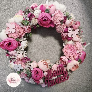 Tavaszi kopogtató - Hello  - Meska.hu