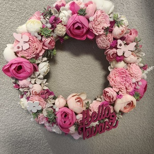 Tavaszi kopogtató - Hello  - otthon & életmód - dekoráció - ajtó- és ablak dekoráció - ajtódísz & kopogtató - Meska.hu