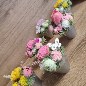 Húsvéti miniajándékok - ünnepi díszek, dekorációk - húsvéti díszek és dekorációk - húsvéti virágos díszek - Meska.hu