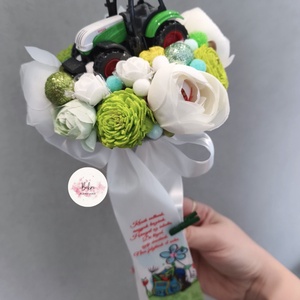 Traktoros örökcsokor - ovis, Otthon & Életmód, Virágdekoráció, Virágok, Virágcsokor, , MESKA