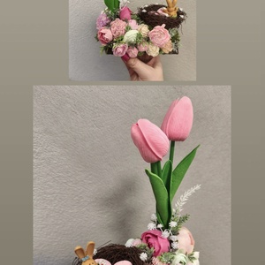 Húsvéti fészkes asztaldísz  - ünnepi díszek, dekorációk - húsvéti díszek és dekorációk - húsvéti asztaldíszek - Meska.hu