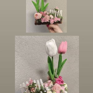 Tavasztündér asztaldísz - zöld  - ünnepi díszek, dekorációk - húsvéti díszek és dekorációk - húsvéti asztaldíszek - Meska.hu