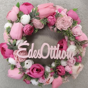 Tavaszi kopogtató  - ünnepi díszek, dekorációk - húsvéti díszek és dekorációk - húsvéti ajtódísz, kopogtató - Meska.hu