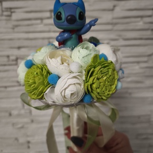 Stitch fiús ballagási örökcsokor  - otthon & életmód - virágdekoráció - virágok - virágcsokor - Meska.hu
