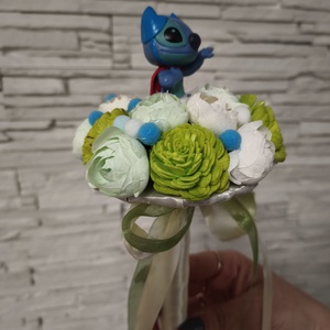 Stitch fiús ballagási örökcsokor  - otthon & életmód - virágdekoráció - virágok - virágcsokor - Meska.hu