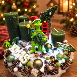 Grinch adventi koszorú  - Meska.hu