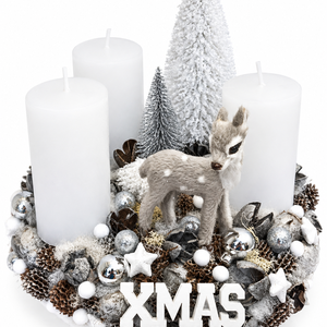 Őzikés adventi koszorú  - Meska.hu