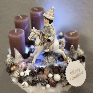 Pasztell adventi koszorú  - karácsony - adventi díszek - adventi koszorú - Meska.hu