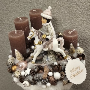 Pasztell adventi koszorú  - karácsony - adventi díszek - adventi koszorú - Meska.hu