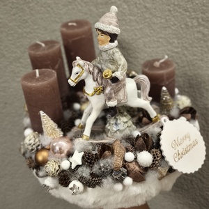 Pasztell adventi koszorú  - karácsony - adventi díszek - adventi koszorú - Meska.hu