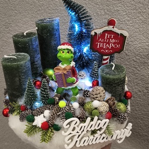 Grinches adventi koszorú  - karácsony - adventi díszek - adventi koszorú - Meska.hu