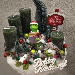 Grinches adventi koszorú  - karácsony - adventi díszek - adventi koszorú - Meska.hu