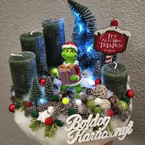 Grinches adventi koszorú  - karácsony - adventi díszek - adventi koszorú - Meska.hu