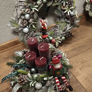 Egérkés adventi koszorú  - karácsony - adventi díszek - adventi koszorú - Meska.hu