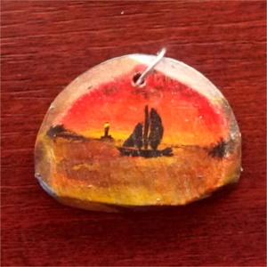 Festett medál - ékszer - nyaklánc - medál - Meska.hu