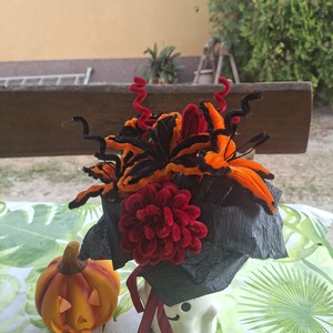 Halloween-i zsenília csokor - Meska.hu
