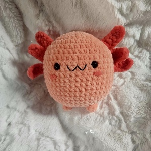 Horgolt cuki Axolotl - Kawaii stílusban - játék & sport - plüssállat & játékfigura - plüss mesefigurák - Meska.hu