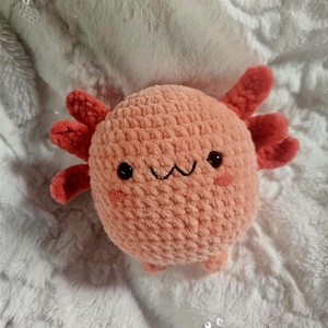 Horgolt cuki Axolotl - Kawaii stílusban - Meska.hu