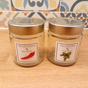 10 darab üveg fűszertartó - otthon & életmód - konyhafelszerelés, tálalás - konyhai tárolás - fűszertartó - Meska.hu