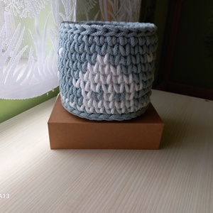 Horgolt havas házikós tároló, Otthon & Életmód, Tárolás & Rendszerezés, Tárolókosár, Horgolás, MESKA