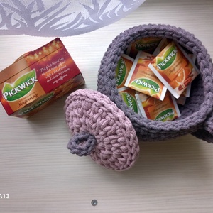 Horgolt bögre - otthon & életmód - tárolás & rendszerezés - tárolókosár - Meska.hu