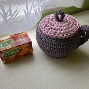 Horgolt bögre - otthon & életmód - tárolás & rendszerezés - tárolókosár - Meska.hu