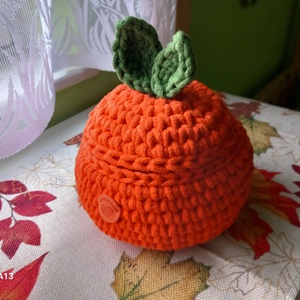 Horgolt narancs tároló , , Horgolás, MESKA