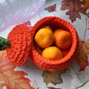 Horgolt narancs tároló  -  - Meska.hu