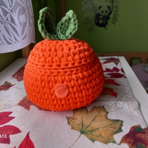 Horgolt narancs tároló  -  - Meska.hu