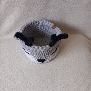 Horgolt szarvas tároló/ dekoració  - otthon & életmód - tárolás & rendszerezés - tárolókosár - Meska.hu